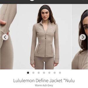 Lululemon Define Jacket *Nulu Warm Ash Grey NWT size 6